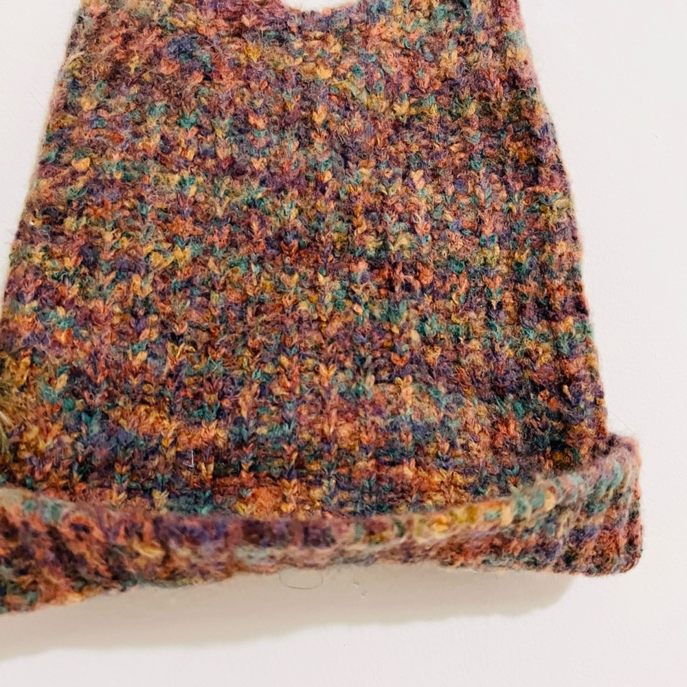 Women’s Fuzzy Olive Green and Pink Mixed Bucket Hat Set - Soft Winter Accessory - Picture 4 of 4